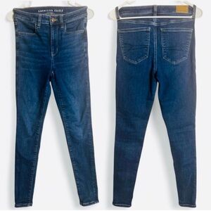 American Eagle Outfitters Women's Dark Blue Skinny Jeans